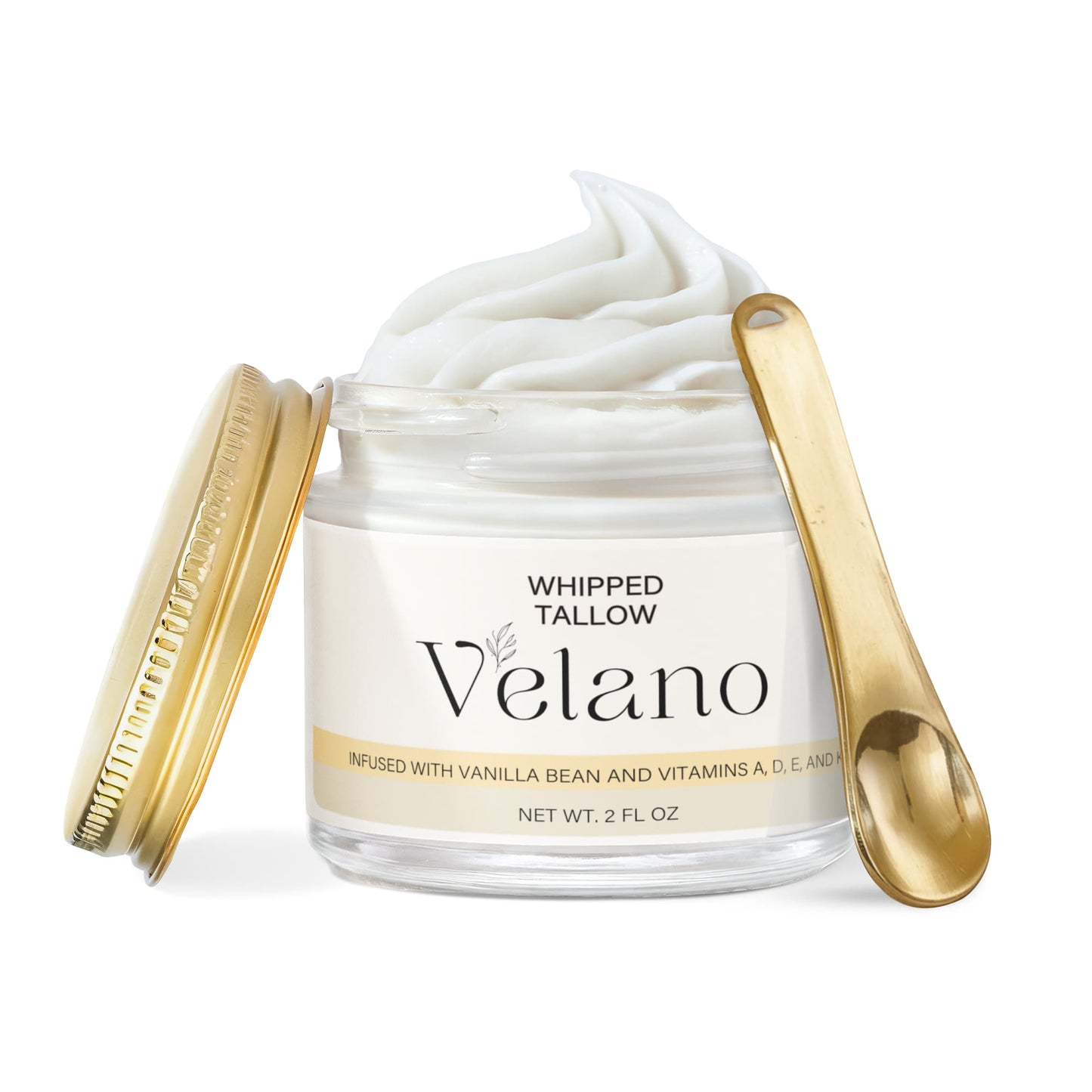 Velano's Whipped Grass-Fed Tallow Balm with Vanilla Bean