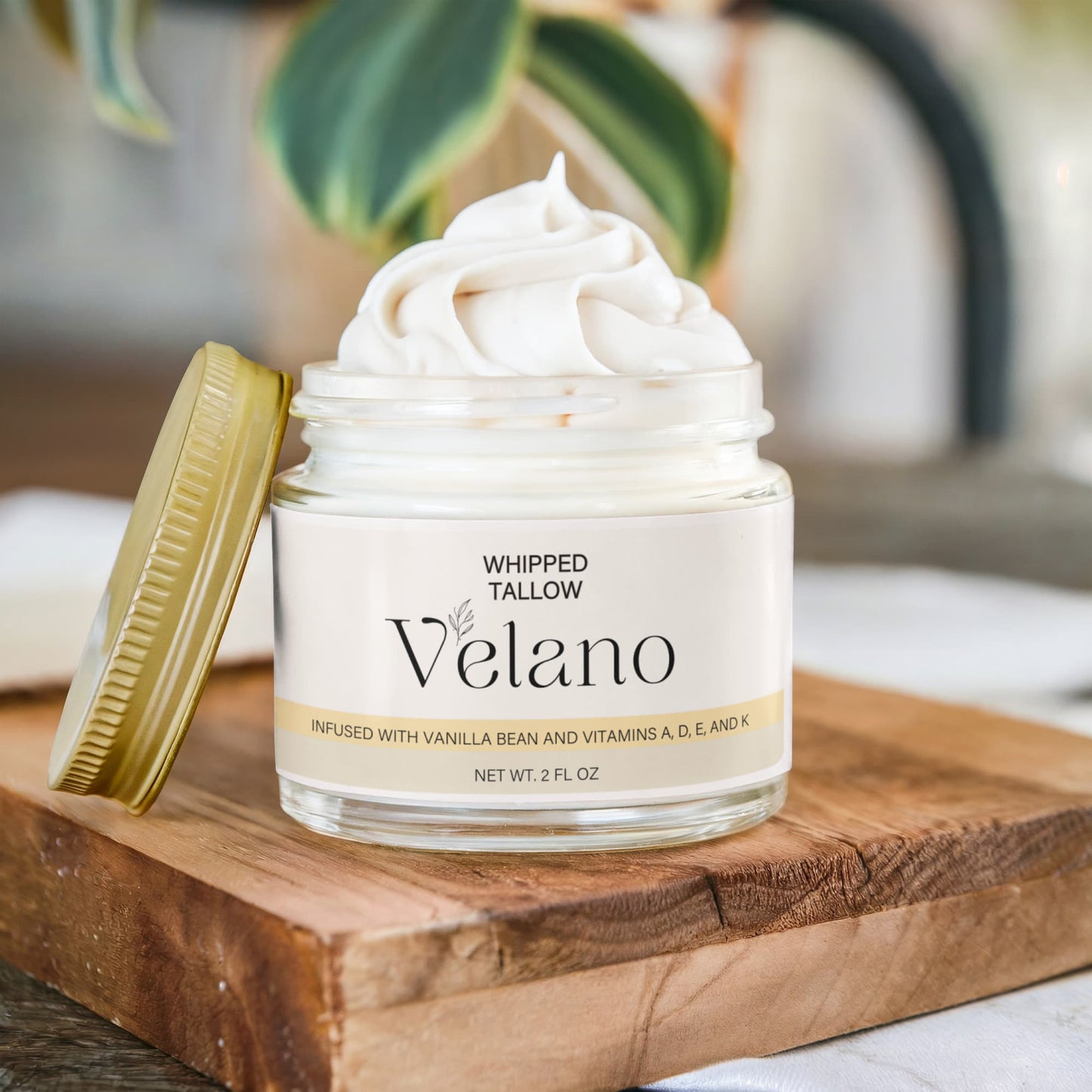 Velano's Whipped Grass-Fed Tallow Balm with Vanilla Bean